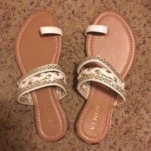 White sandals